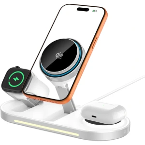OUTLET: Składana ładowarka indukcyjna 3w1 Tech-Protect A51 Qi 2.2 25W do MagSafe, biała