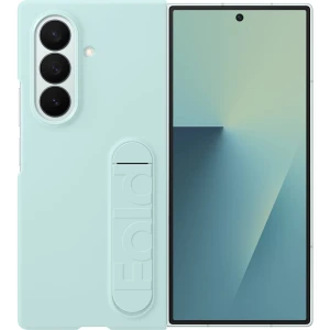 OUTLET: Etui z podstawką + 2x folia antyrefleksyjna na przedni ekran Samsung Silicone Case do Galaxy Z Fold7, miętowe