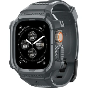 OUTLET: Etui z paskiem Spigen Rugged Armor Pro do Apple Watch Ultra 3 / 2 / 1 (49 mm), szare