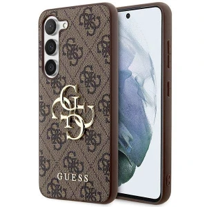 OUTLET: Etui Guess 4G Big Metal Logo do Galaxy S23, brązowe