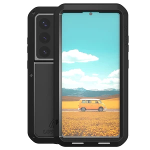 OUTLET: Etui pancerne + szkło LOVE MEI Powerful do Galaxy S26 Plus, czarne