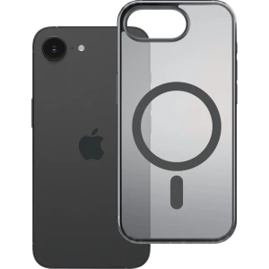 OUTLET: Etui 3mk Frosty MagCase do MagSafe do iPhone 17e / 16e, półprzezroczyste z czarnym