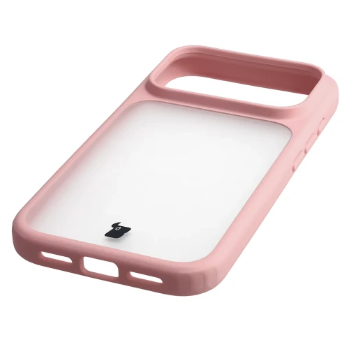 Etui Bizon Case Angelo do iPhone 18 Pro / 17 Pro, półprzezroczyste z jasnoróżową ramką (5/6)