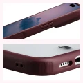 Etui Bizon Case Angelo do iPhone 18 Pro / 17 Pro, półprzezroczyste z burgundową ramką (4/6)