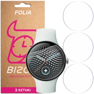 Folia ochronna na ekran zegarka Bizon Watch Film HydroFlex do Google Pixel Watch 5 (45mm), 3 sztuki