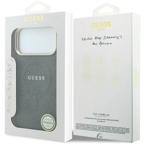 Etui Guess Embossed 4G Classic do iPhone 18 Pro / 17 Pro do MagSafe, czarne