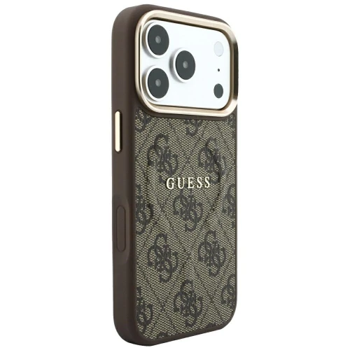 Etui Guess Embossed 4G Classic do iPhone 18 Pro Max / 17 Pro Max do MagSafe, brązowe
