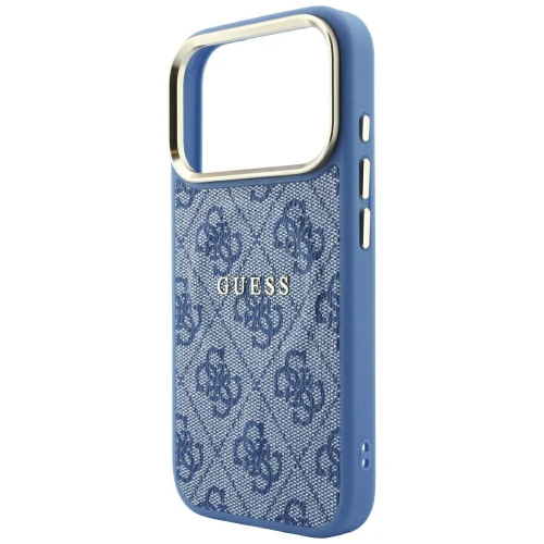 Etui Guess Embossed 4G Classic do iPhone 18 Pro Max / 17 Pro Max do MagSafe, niebieskie
