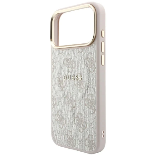 Etui Guess Embossed 4G Classic do iPhone 18 Pro / 17 Pro do MagSafe, różowe