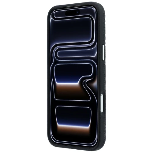 Etui Karl Lagerfeld Grained Allover Logo Metal Elongated do iPhone 18 Pro Max / 17 Pro Max do MagSafe, czarne