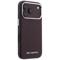 Etui Karl Lagerfeld Grained Allover Logo Metal Elongated do iPhone 18 Pro Max / 17 Pro Max do MagSafe, burgundowe