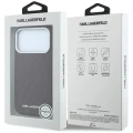 Etui Karl Lagerfeld Grained Allover Logo Metal Elongated do iPhone 18 Pro Max / 17 Pro Max do MagSafe, burgundowe