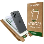 2x Szkło hybrydowe z eko aplikatorem Bizon Eplikator Hybrid Mule do iPhone 17 Pro