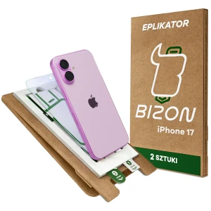 2x Szkło hybrydowe z eko aplikatorem Bizon Eplikator Hybrid Mule do iPhone 17