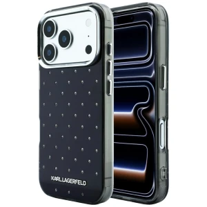 Etui Karl Lagerfeld IML Rhinestones Allover Electroplated Logo do iPhone 18 Pro / 17 Pro, czarne