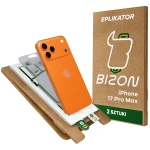 2x Prywatyzujące szklo hybrydowe z eko aplikatorem Bizon Eplikator Hybrid Shadow do iPhone 17 Pro Max