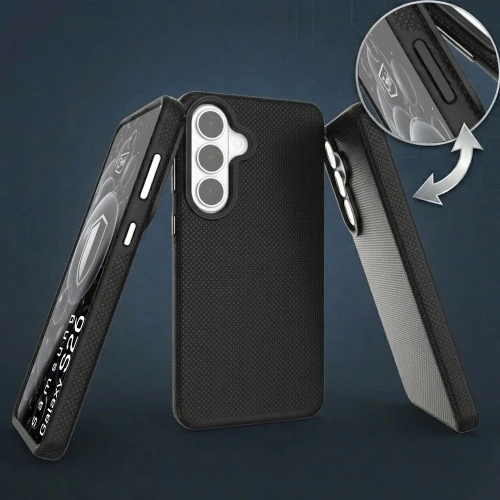 Etui 3mk Hardy Shockproof MagCase do MagSafe do Galaxy S26 FE, czarne (8/12)