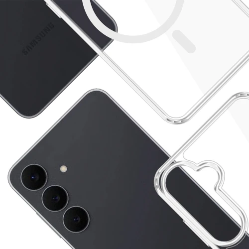 Etui 3mk Armor MagCase do MagSafe do Galaxy S26 FE, przezroczysto-białe (5/8)