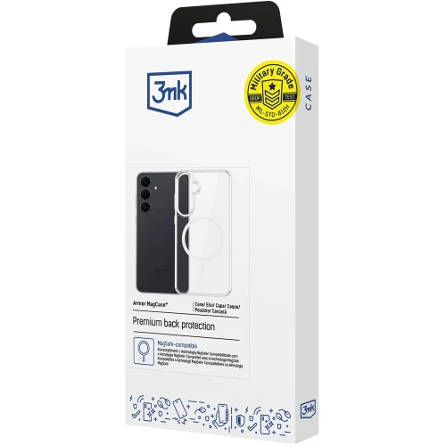 Etui 3mk Armor MagCase do MagSafe do Galaxy S26 FE, przezroczysto-białe (8/8)