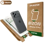 2x Folia matowa z eko aplikatorem Bizon Eplikator Film Matte do iPhone 17 Pro