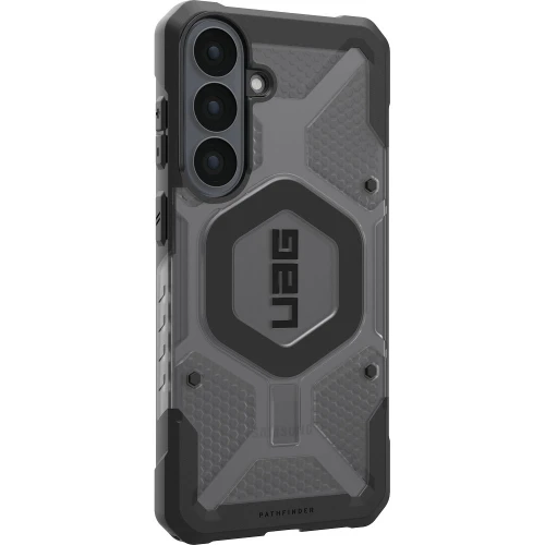 Etui pancerne Urban Armor Gear Pathfinder Clear do MagSafe do Galaxy S26 FE, półprzezroczysto-czarne (12/16)