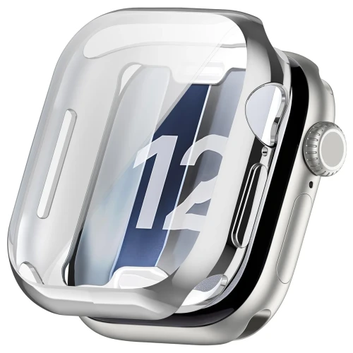 Etui z osłoną ekranu Bizon Case Watch Felipe do Apple Watch Series 12 42mm, srebrne (7/8)