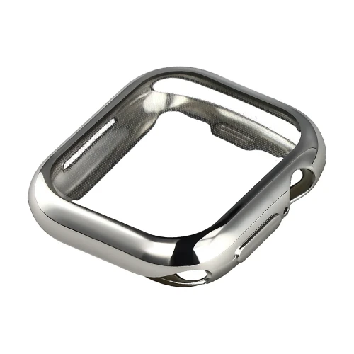 Etui z osłoną ekranu Bizon Case Watch Felipe do Apple Watch Series 12 46mm, srebrne (4/8)