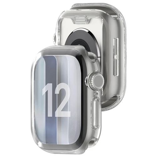 Etui z osłoną ekranu Bizon Case Watch Felipe do Apple Watch Series 12 46mm, przeźroczyste (1/8)