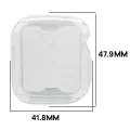 Etui z osłoną ekranu Bizon Case Watch Felipe do Apple Watch Series 12 46mm, przeźroczyste (2/8)
