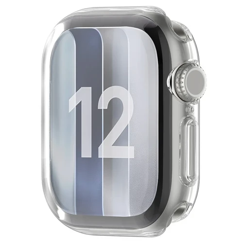 Etui z osłoną ekranu Bizon Case Watch Felipe do Apple Watch Series 12 46mm, przeźroczyste (8/8)