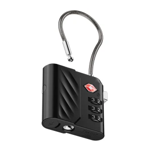 Lokalizator kłódka TSA, XTORM Lock Tag do Apple Find My / Google Find Hub, czarny