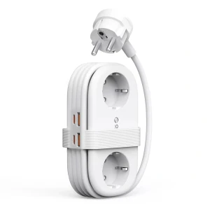 Listwa zasilająca Orico AP3 GaN 6w1, 2x AC / 2x USB-A / 2x USB-C 65W, biała