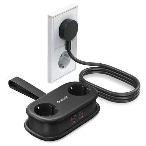 Listwa zasilająca Orico AP3 GaN 6w1, 2x AC / 2x USB-A / 2x USB-C 65W, czarna (2/6)