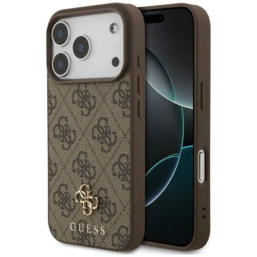 Etui Guess 4G Small Classic Logo do iPhone 18 Pro Max / 17 Pro Max do MagSafe, brązowe