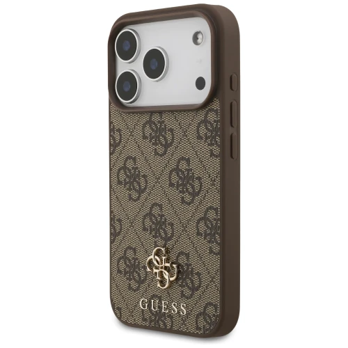 Etui Guess 4G Small Classic Logo do iPhone 18 Pro Max / 17 Pro Max do MagSafe, brązowe