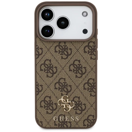 Etui Guess 4G Small Classic Logo do iPhone 18 Pro Max / 17 Pro Max do MagSafe, brązowe