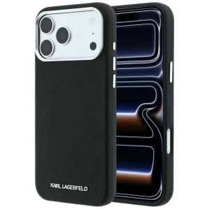 Etui Karl Lagerfeld Grained Elongated Logo do iPhone 18 Pro Max / 17 Pro Max do MagSafe, czarne
