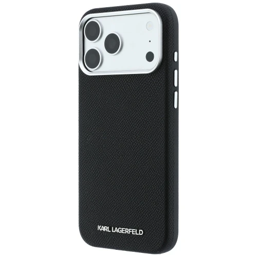Etui Karl Lagerfeld Grained Elongated Logo do iPhone 18 Pro Max / 17 Pro Max do MagSafe, czarne