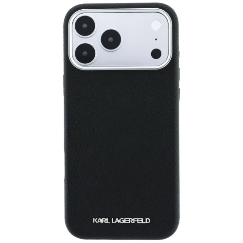Etui Karl Lagerfeld Grained Elongated Logo do iPhone 18 Pro Max / 17 Pro Max do MagSafe, czarne