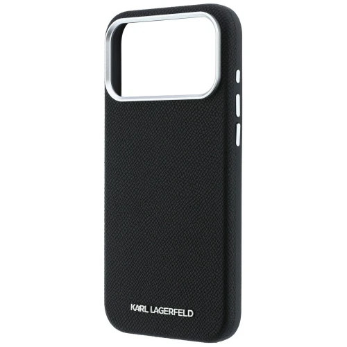 Etui Karl Lagerfeld Grained Elongated Logo do iPhone 18 Pro Max / 17 Pro Max do MagSafe, czarne
