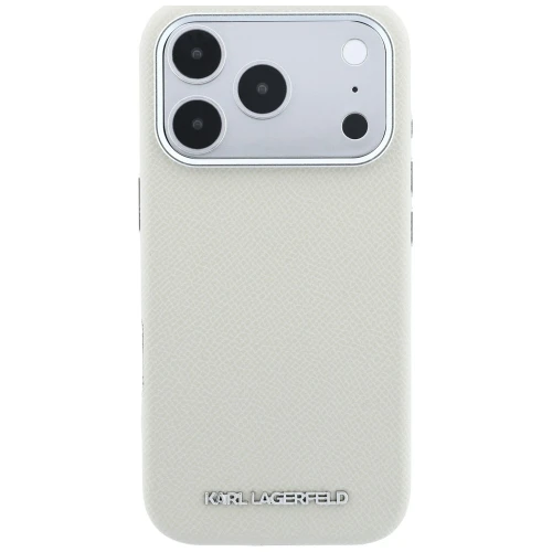 Etui Karl Lagerfeld Grained Elongated Logo do iPhone 18 Pro / 17 Pro do MagSafe, beżowe