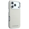 Etui Karl Lagerfeld Grained Elongated Logo do iPhone 18 Pro / 17 Pro do MagSafe, beżowe