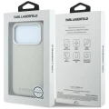 Etui Karl Lagerfeld Grained Elongated Logo do iPhone 18 Pro / 17 Pro do MagSafe, beżowe