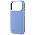 Etui Karl Lagerfeld Grained Elongated Logo do iPhone 18 Pro / 17 Pro do MagSafe, niebieskie