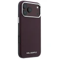 Etui Karl Lagerfeld Grained Elongated Logo do iPhone 18 Pro Max / 17 Pro Max do MagSafe, burgundowe
