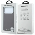 Etui Karl Lagerfeld Grained Elongated Logo do iPhone 18 Pro Max / 17 Pro Max do MagSafe, burgundowe