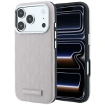Etui Karl Lagerfeld Grained Mono Resin Logo do iPhone 18 Pro Max / 17 Pro Max do MagSafe, różowe
