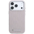 Etui Karl Lagerfeld Grained Mono Resin Logo do iPhone 18 Pro Max / 17 Pro Max do MagSafe, różowe