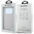Etui Karl Lagerfeld Grained Mono Resin Logo do iPhone 18 Pro Max / 17 Pro Max do MagSafe, różowe
