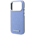 Etui Karl Lagerfeld Grained Mono Resin Logo do iPhone 18 Pro / 17 Pro do MagSafe, niebieskie
